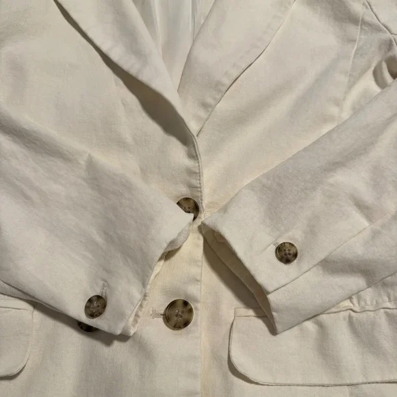 Abercrombie and Fitch Off White Blazer‎ Jacket Women's Size Medium - Picture 4 of 11